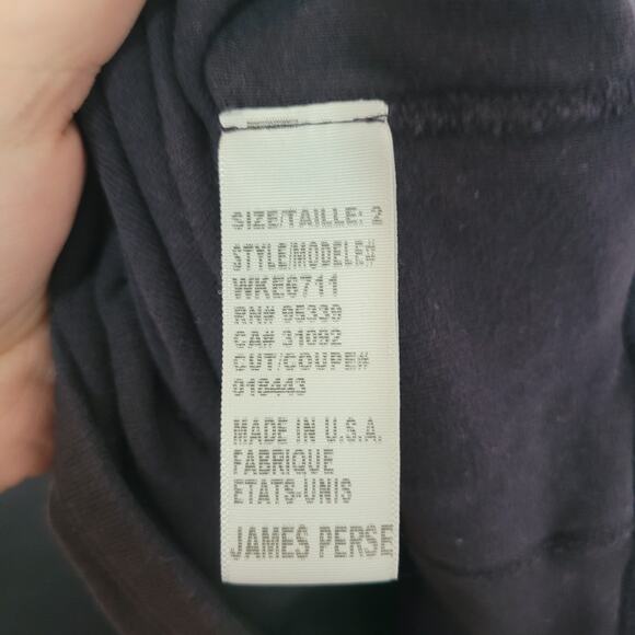 Standard James Perse	Size	2 US M Navy Bodycon 3/4 Sleeve Midi Dress Minimalist - Picture 9 of 10